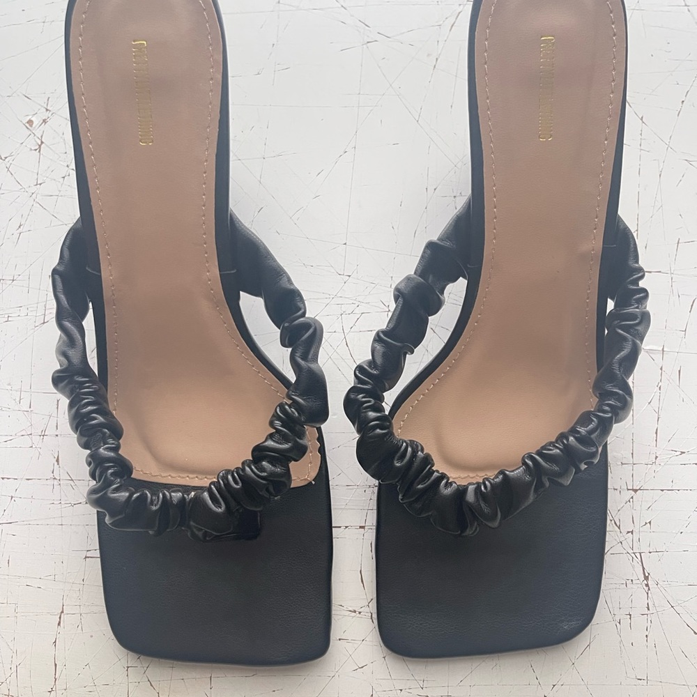 PLT ruched square toe heels - Picture 2 of 4